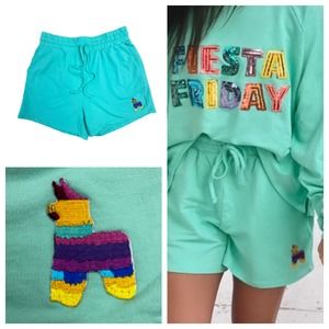 Judith March Fiesta Friday Shorts Size Large Mint Green Girly Girlcore